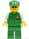 Minifig No: car003  Name: Cargo - Green Shirt, Green Legs, Green Cap