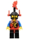 Minifig No: cas017a  Name: Dragon Knights - Knight 2, Black Legs with Red Hips, Black Dragon Helmet, Red Plumes