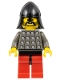 Lot ID: 388230393  Minifig No: cas029  Name: Fright Knights - Knight 3, Red Legs with Black Hips, Black Neck-Protector