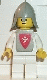 Minifig No: cas084s  Name: Classic - Yellow Castle Knight White - with Vest Stickers