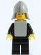 Minifig No: cas086a  Name: Classic - Yellow Castle Knight Black