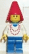 Minifig No: cas095  Name: Maiden with Necklace - Blue Legs, Cape, Red Cone Hat, Blue Plastic Cape