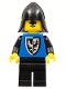 Minifig No: cas101  Name: Black Falcon - Black Legs, Black Neck-Protector, Shield Bottom Round (Undetermined Type)
