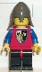 Minifig No: cas105  Name: Crusader Axe - Black Legs with Red Hips, Dark Gray Neck-Protector