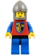 Lot ID: 289234334  Minifig No: cas107  Name: Crusader Axe - Blue Legs with Black Hips, Dark Gray Chin-Guard