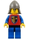 Lot ID: 381567056  Minifig No: cas108  Name: Crusader Axe - Blue Legs with Black Hips, Dark Gray Neck-Protector