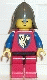 Minifig No: cas111  Name: Crusader Axe - Red Legs with Black Hips, Dark Gray Neck-Protector