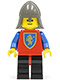 Minifig No: cas112  Name: Crusader Lion - Black Legs with Red Hips, Dark Gray Neck-Protector