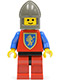 Minifig No: cas119  Name: Crusader Lion - Red Legs with Black Hips, Dark Gray Chin-Guard