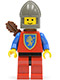 Minifig No: cas119a  Name: Crusader Lion - Red Legs with Black Hips, Dark Gray Chin-Guard, Quiver