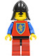 Minifig No: cas120  Name: Crusader Lion - Red Legs with Black Hips, Black Neck-Protector