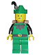 Minifig No: cas131a Name: Forestman - Black, Green Hat, Black Feather, D-Basket Minifig No: cas131a Name: Forestman - Black, Green Hat, Black Feather, D-Basket