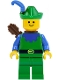 Minifig No: cas132a  Name: Forestman - Blue, Green Hat, Blue Feather, Quiver