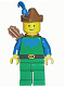 Minifig No: cas134a Name: Forestman - Blue, Brown Hat, Blue Feather, Quiver Minifig No: cas134a Name: Forestman - Blue, Brown Hat, Blue Feather, Quiver