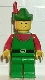 Minifig No: cas137 Name: Forestman - Red, Green Hat, Red Feather Minifig No: cas137 Name: Forestman - Red, Green Hat, Red Feather