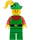 Minifig No: cas138  Name: Forestman - Red, Green Hat, Yellow Plume