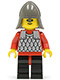 Minifig No: cas148  Name: Scale Mail - Red with Red Arms, Black Legs with Red Hips, Dark Gray Neck-Protector