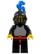Lot ID: 319399840  Minifig No: cas176  Name: Breastplate - Black, Black Legs with Red Hips, Black Grille Helmet, Blue Plume, Black Plastic Cape