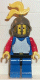 Minifig No: cas180  Name: Breastplate - Blue with Red Arms, Blue Legs with Black Hips, Dark Gray Grille Helmet, Yellow Plume