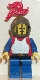 Minifig No: cas189  Name: Breastplate - Red with Blue Arms, Blue Legs with Black Hips, Dark Gray Grille Helmet, Red Plume