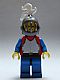 Lot ID: 374226131  Minifig No: cas190  Name: Breastplate - Red with Blue Arms, Blue Legs with Black Hips, Dark Gray Grille Helmet, White Plume, Blue Plastic Cape