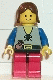 Minifig No: cas220  Name: Peasant - Red Legs with Black Hips, Brown Female Hair