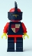 Minifig No: cas232  Name: Classic - Knights Tournament Knight Black, Black Legs with Red Hips, Red Helmet, Black Visor