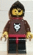 Minifig No: cas234  Name: Wolfpack - Eye Patch, Brown Arms and Black Legs, Black Hood and Red Cape