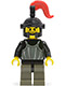 Minifig No: cas243  Name: Fright Knights - Knight 1, Black Dragon Helmet, Red Plume