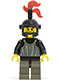 Minifig No: cas250  Name: Fright Knights - Knight 1, Black Dragon Helmet, Red 3-Feather Plume