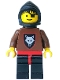 Minifig No: cas251  Name: Wolfpack - Eye Patch, Brown Arms and Black Legs, Black Hood and Cape