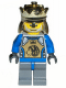 Minifig No: cas258a  Name: Knights Kingdom II - King Mathias with Blue Arms