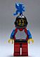 Minifig No: cas280a  Name: Breastplate - Red with Blue Arms, Red Legs with Black Hips, Black Grille Helmet, Blue Dragon Plume