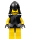 Minifig No: cas310  Name: Knights Kingdom II - Rogue Knight 3 (Yellow Legs, Black Breastplate, Black Neck-Protector)