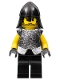 Minifig No: cas312  Name: Knights Kingdom II - Rogue Knight 5 (Black Legs, Speckle Breastplate, Black Neck-Protector)