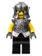 Minifig No: cas313  Name: Knights Kingdom II - Rogue Knight 6 (Black Legs, Speckle Breastplate, Speckle Cheek Protector Helmet)