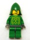 Minifig No: cas324  Name: Knights Kingdom II - Rascus without Armor, Printed Torso, Green Neck-Protector