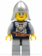 Minifig No: cas337  Name: Fantasy Era - Crown Knight Scale Mail with Crown, Helmet with Neck Protector, Scowl