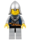 Minifig No: cas339  Name: Fantasy Era - Crown Knight Scale Mail with Crown, Helmet with Neck Protector, Vertical Cheek Lines