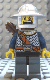 Minifig No: cas344  Name: Fantasy Era - Crown Knight Scale Mail with Chest Strap, Helmet with Broad Brim, Dual Sided Head, Dark Bluish Gray Legs Quiver