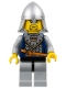 Minifig No: cas349  Name: Fantasy Era - Crown Knight Scale Mail with Crown, Helmet with Neck Protector, 3 Spots under Left Eye