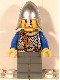 Minifig No: cas407  Name: Fantasy Era - Crown Knight Scale Mail with Chest Strap, Helmet with Neck Protector, Beard Around Mouth