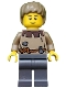 Minifig No: cas410  Name: Fantasy Era - Peasant Male Young, Brown Eyebrows, Thin Grin