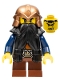 Minifig No: cas433  Name: Fantasy Era - Dwarf, Black Beard, Copper Helmet with Studded Bands, Dark Blue Arms