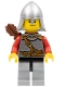 Minifig No: cas451  Name: Kingdoms - Lion Knight Scale Mail with Chest Strap and Belt, Helmet with Neck Protector, Quiver, Smirk and Stubble Beard
