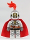 Minifig No: cas459  Name: Kingdoms - Lion Knight Breastplate with Lion Head and Belt, Helmet with Fixed Grille, Cape