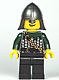 Minifig No: cas463  Name: Kingdoms - Dragon Knight Scale Mail with Chain and Belt, Helmet with Neck Protector, Open Grin