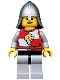 Minifig No: cas501  Name: Kingdoms - Lion Knight Quarters, Helmet with Neck Protector, Open Grin