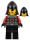 Minifig No: cas518a  Name: Castle - Dragon Knight Scale Mail with Dragon Shield and Shoulder Armor, Helmet with Neck Protector, Angry Scowl