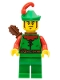 Minifig No: cas557  Name: Forestman - Red, Green Hat, Red Feather, Quiver, Sideburns